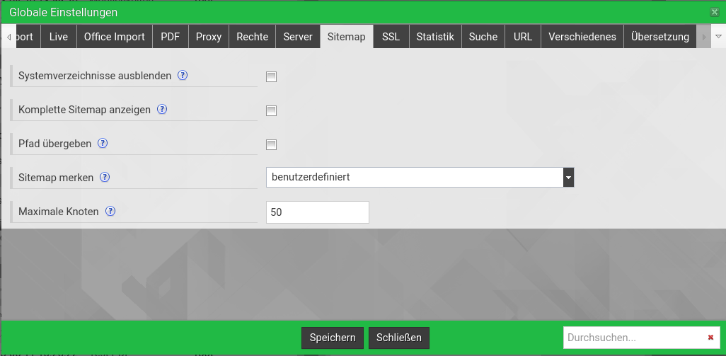 Globale Einstellungen _ Sitemap