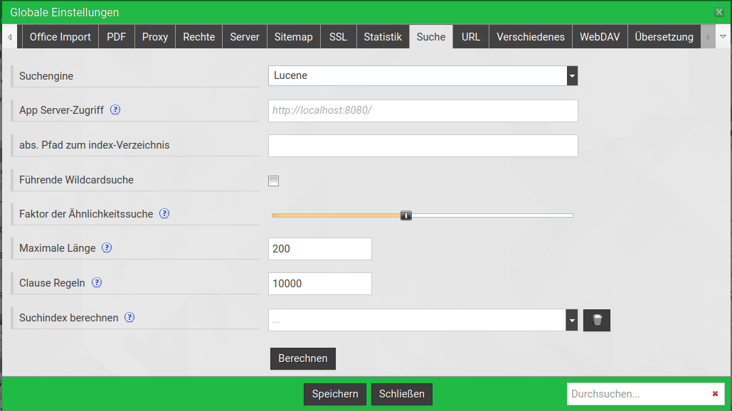Globale Einstellungen _ Suche _ Lucene