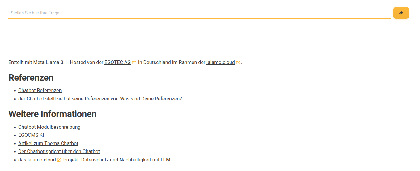 egocms chatbot mit standalone
