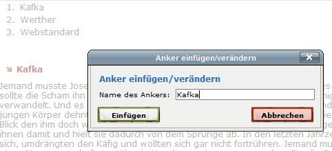 Anker einfgen