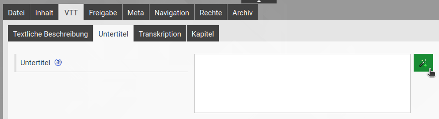 VTT generieren VTT generieren